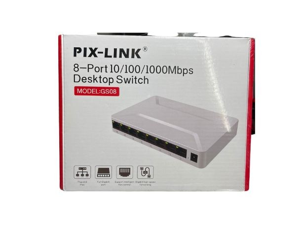 &uu SWITCH RED LAN RJ45 8 PUERTOS PIX-LINK LV-GS08 (7394)